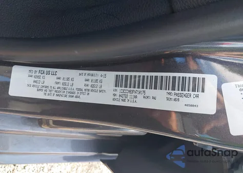 2015 Chrysler 200 Limited from USA, damaged, VIN 1C3CCCAB3FN710175